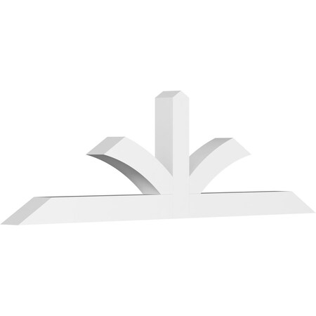Ekena Millwork Richland Architectural Grade PVC Gable Bracket, 72"W x 21"H x 4"D x 4"F, 7/12 Pitch GBP072X21X0404RIC00